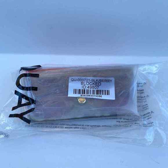 Quay Australia Blocked Oversized Shield Sunglasses Rimless Black Berry P… - Picture 4 of 11